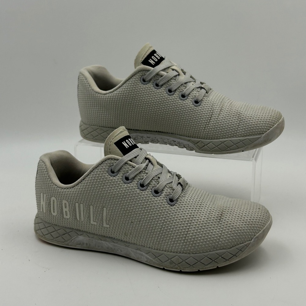 NOBULL Trainer Women 6.5 Arctic Grey SuperFabric Low Top CrossFit Gym Sneakers
